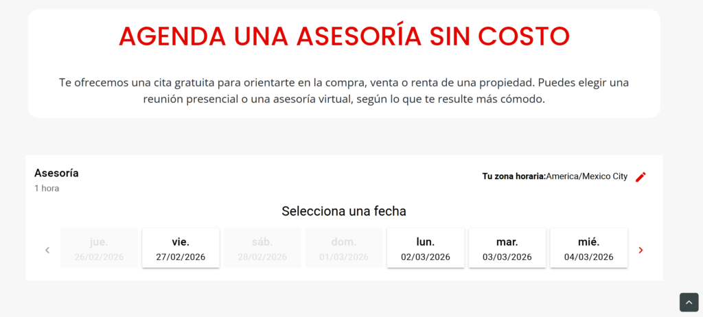 Agenda para citas en linea